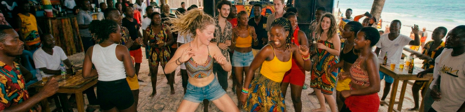 Dancing in Diani Beach